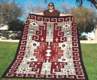 Klagetoh Navajo Weaving : Anita Bekay : Churro 1237 : 72" x 108 (6' x 9'), view 8