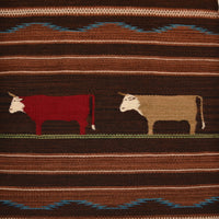 Pictorial Navajo Weaving : GH : Churro 1693 : 25.5" x 32" (2'1.5" x 2'8"), view 2