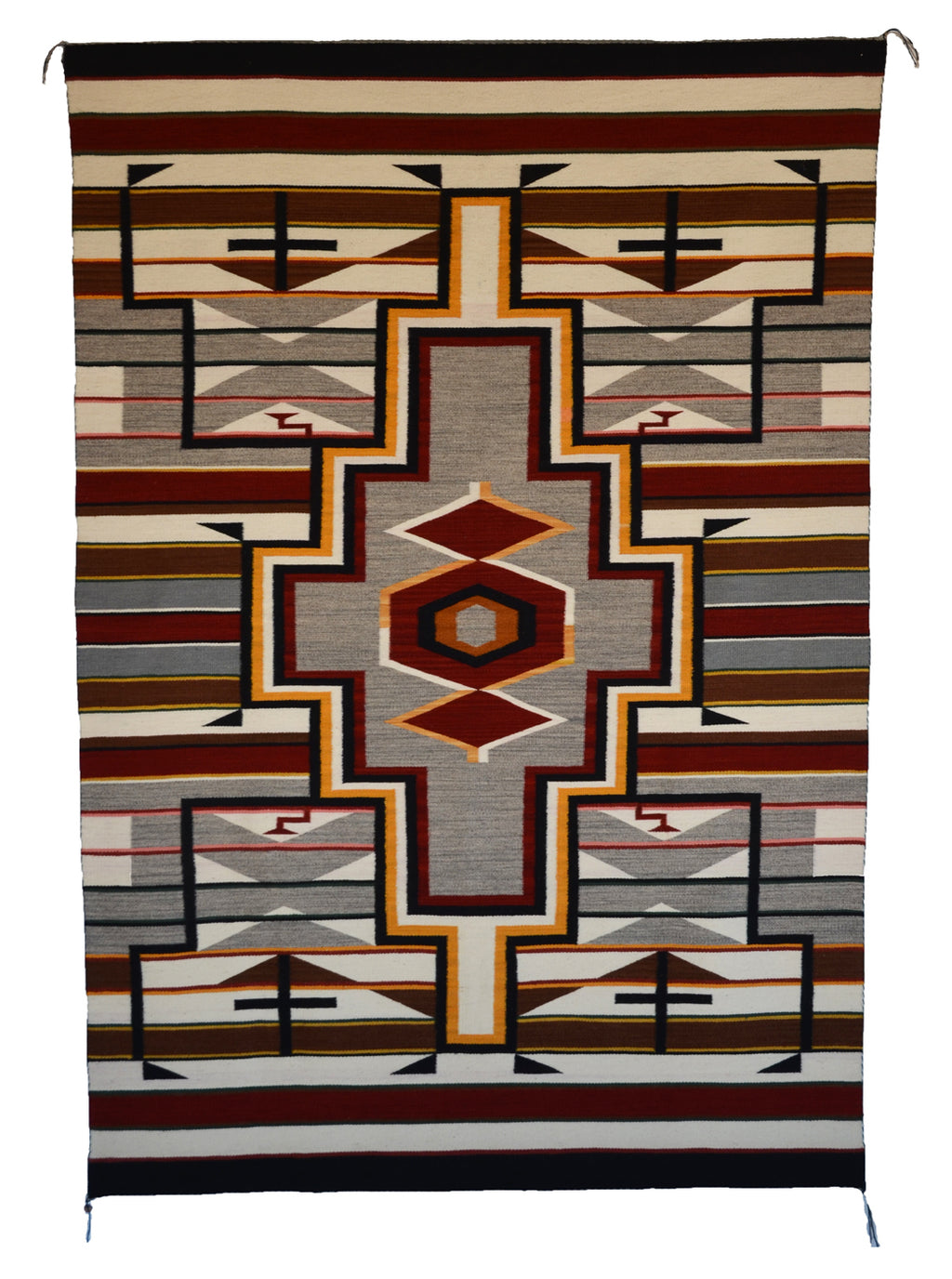 Old Style Crystal Navajo Rug: Elsie Bia : Churro 1713 : 51" x 72" (4'3" x 6')