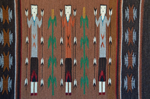 Yei Navajo Weaving : GH : Churro 1720 : 27" x 44"