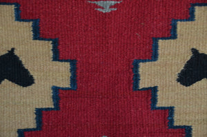 Pictorial Navajo Weaving : GH : Churro 1721 : 22" x 30"
