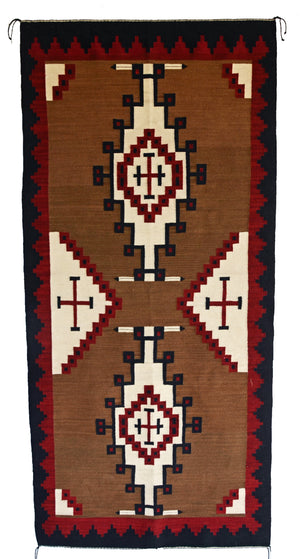 Crystal Navajo Rug : Geraldine Phillips : Churro 1775 : 36" x 84 : (3' x 7')