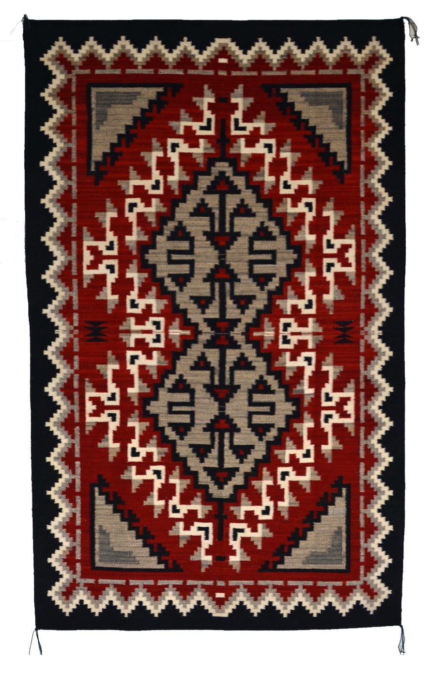 Ganado Navajo Rug : Elsie Bia : Churro 1726 : 37" x 60"