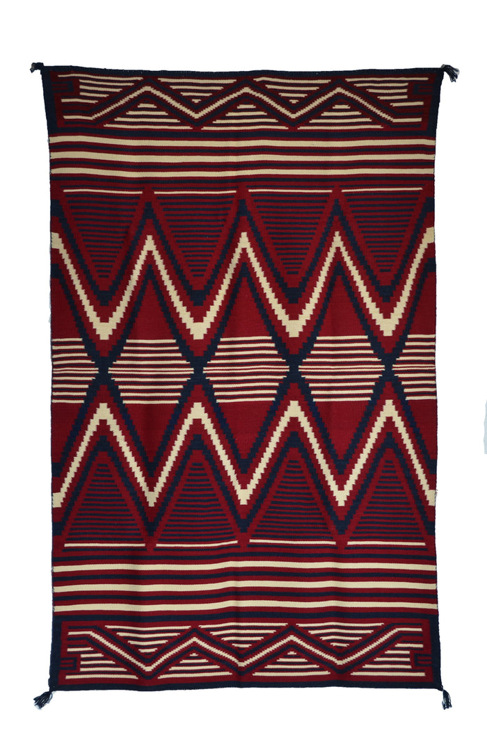 Serape : Navajo Weaving : Jalucie Marianito : Churro 681 : 46" x 72" (3'11" x 6')