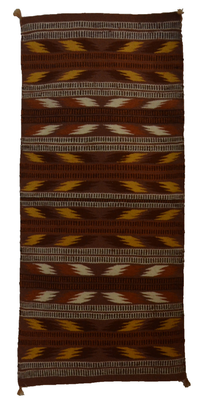 Miniature Crystal Runner Navajo Tapestry : Sadie Yazzie : PC 238 : 10" x 22"