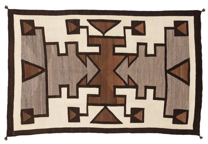 HOLD - American Indian Crystal Pictorial Rug Navajo Weaving : Historic : GHT 2233 : 49" x 77" : (4'1" x 6'5")