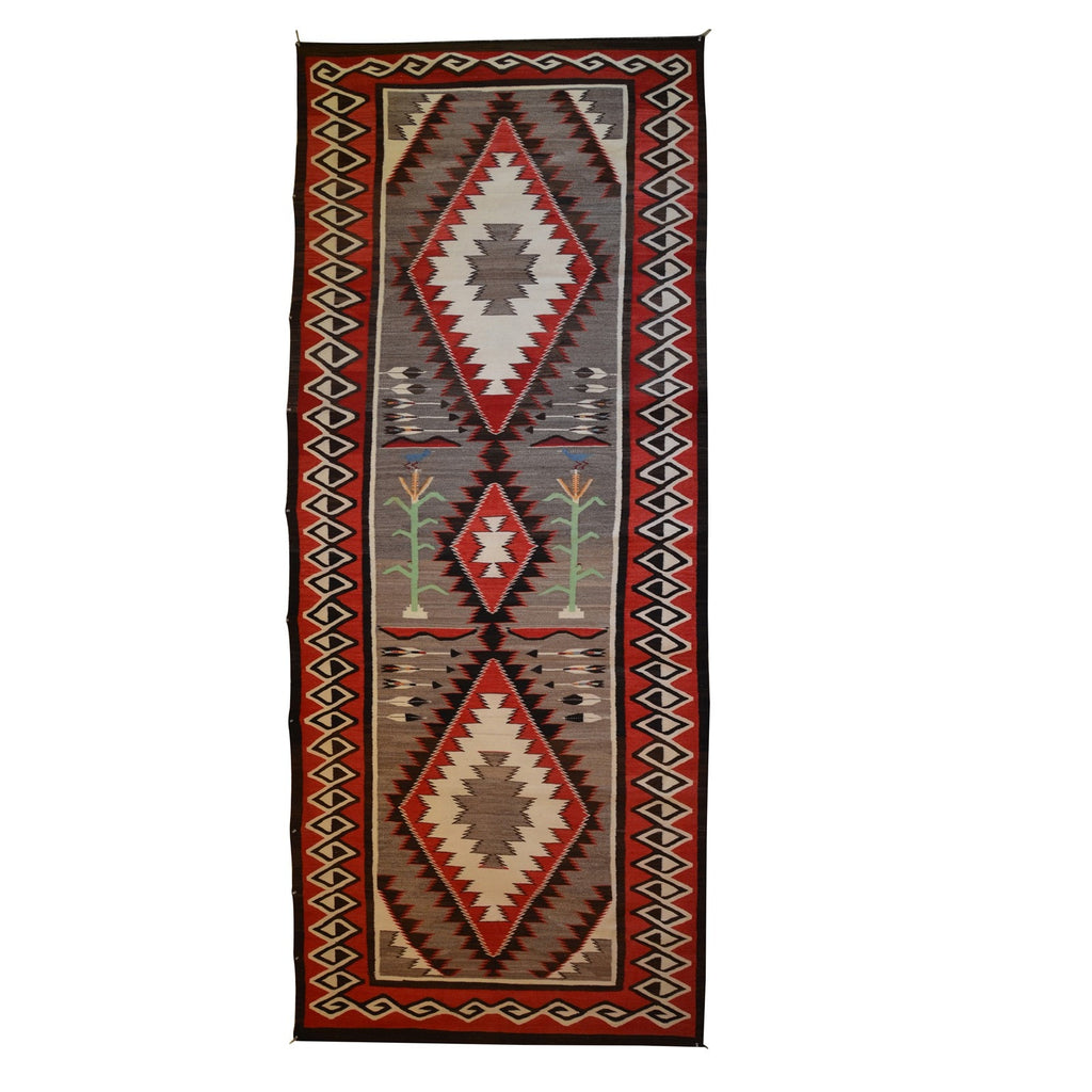 Ganado - Klagetoh Pictorial Runner : Historic : GHT 2111 : 4’9″ x 11’2″ - Getzwiller's Nizhoni Ranch Gallery