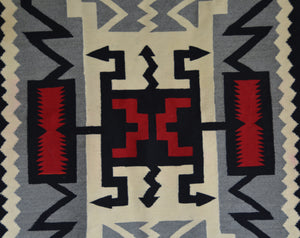 Storm Pictorial : Navajo Weaving  : Historic : JV 124 : 31" x 61" (2'7" x 5'1")