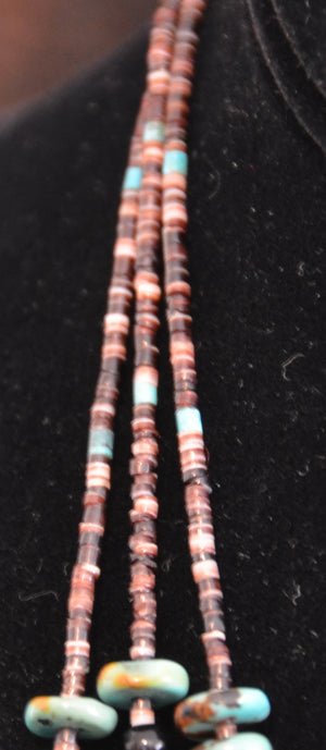 Native American Jewelry : Multi : Stone : Heishi Shell Necklace : NAJ-N27 - Getzwiller's Nizhoni Ranch Gallery