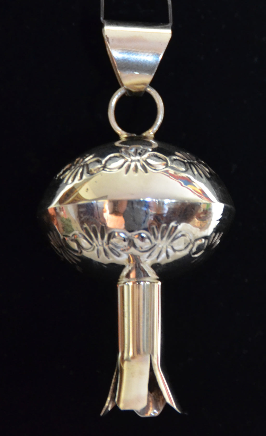 Native American Jewelry : Squash Blossom Pendant : Monica Smith : NAJ-39P - Getzwiller's Nizhoni Ranch Gallery