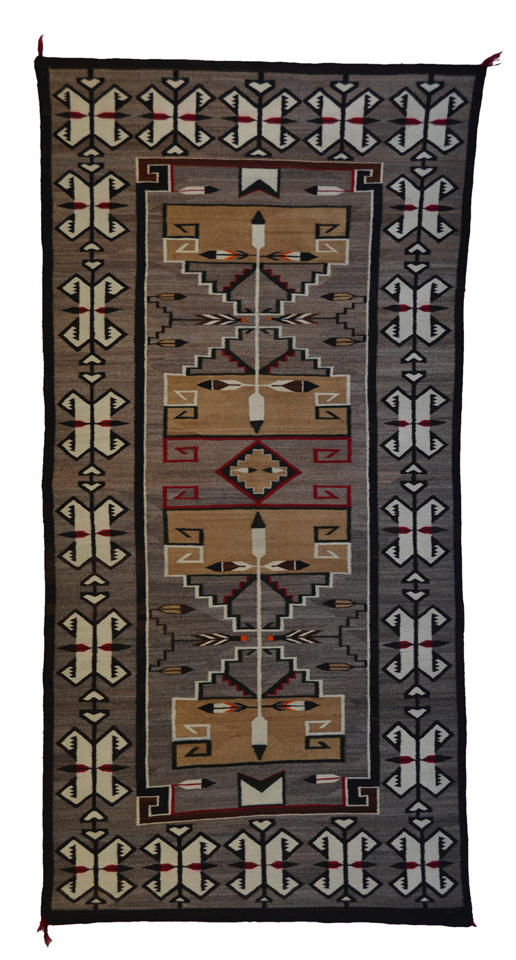 Teec Nos Pos Antique Navajo Rug : PC 165 : 45" x 94"