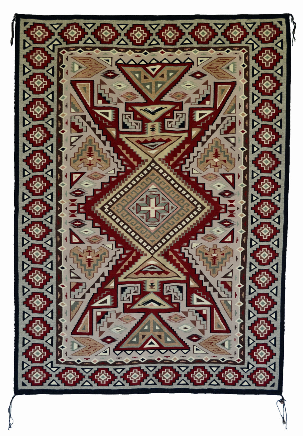 Burntwater Three Turkey Ruin Navajo Rug : Helen Bia : PC 245 