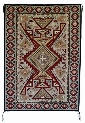 Burntwater Three Turkey Ruin Navajo Rug : Helen Bia : PC 245