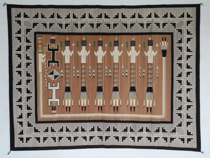 Yei Navajo Weaving : Marie Shirley : PC 272 : 67" x 92" (5'7" x 7'8")
