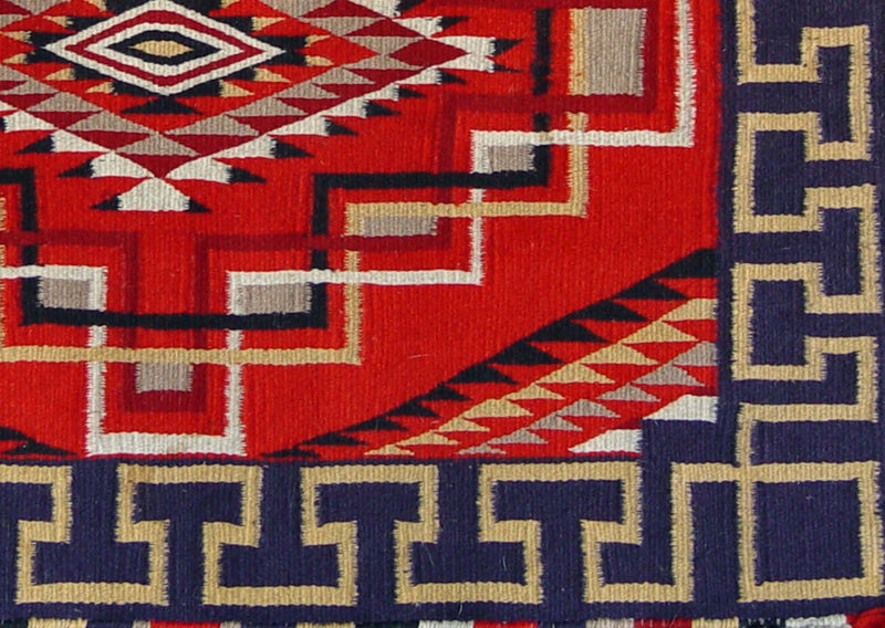 Saddle Blanket Single Sunday Navajo Weaving Historic PC 119 25