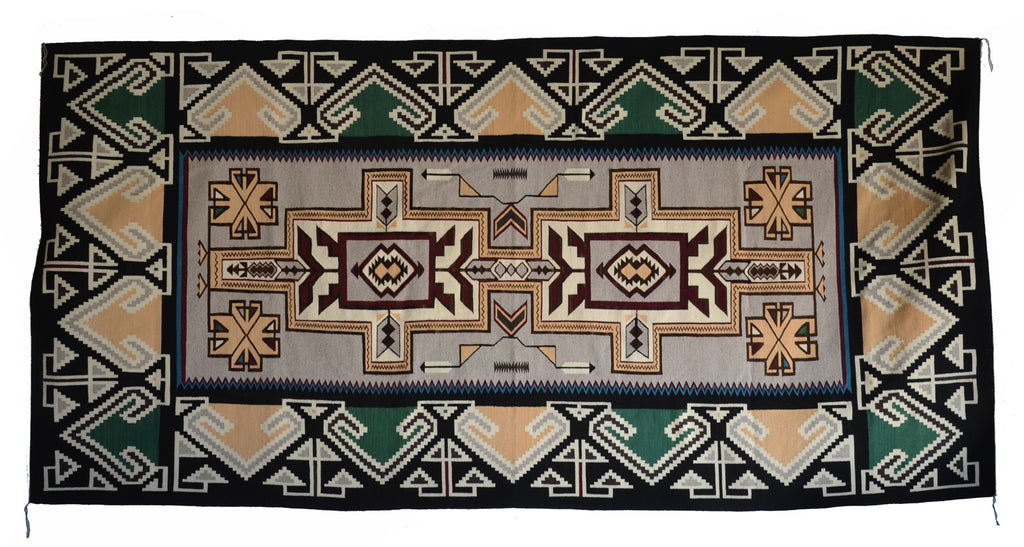 Teec Nos Pos Navajo Rug : Geraldine Phillips : Churro 1574: 6'1" x 12'1" - Getzwiller's Nizhoni Ranch Gallery