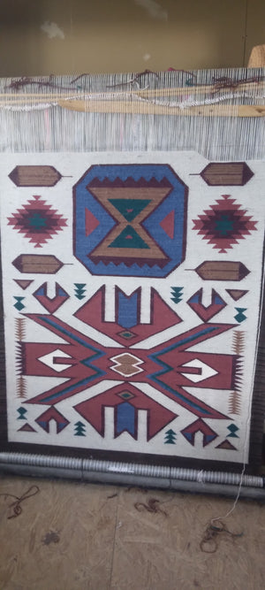 Crystal : Navajo Rug : Ervin Phillips : Churro 1739 : 42" x 76"