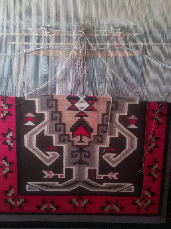 Navajo Crystal rug on a loom