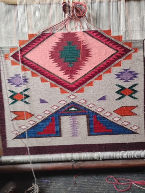 Crystal Navajo Rug : Geraldine Phillips : Churro 1777 : 34" x 76" (2'10" x 6'4")