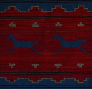 Pictorial Navajo Weaving : GH : Churro 1727 : 22.5" x 31.5"