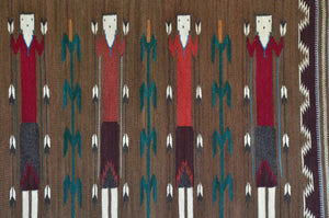 Yei Navajo Weaving : GH : Churro 1730 : 27" x 47"