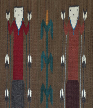 Yei Navajo Weaving : GH : Churro 1730 : 27" x 47"