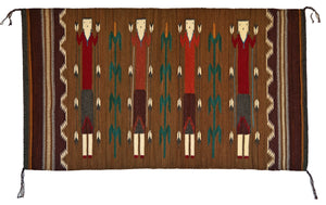 Yei Navajo Weaving : GH : Churro 1730 : 27" x 47"