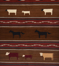 Pictorial Navajo Weaving : GH : Churro 1751 : 29" x 44" (2'4" x 3'8"), view 2