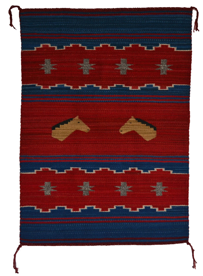 SOLD - Pictorial Navajo Weaving : GH : Churro 1753 : 22.5" x 31.5" (1'10.5" x 2'7.5")