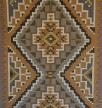 Three Turkey Ruin Navajo Rug : Helen Bia : Churro 1755 : 37" x 62" (3'1" x 5'2") : Award Winner!, view 2