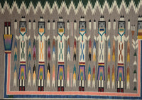 Yei Navajo Weaving :  Elsie Bia : Churro 1792 : 34" x 48" ( 2' 10" x 4'), view 8