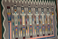 Yei Navajo Weaving :  Elsie Bia : Churro 1792 : 34" x 48" ( 2' 10" x 4'), view 4