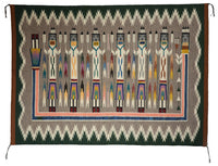 Yei Navajo Weaving :  Elsie Bia : Churro 1792 : 34" x 48" ( 2' 10" x 4'), view 1