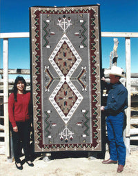Teec Nos Pos Navajo Rug: Helene Nez : Churro 499 : 53" x 108" (4'5" x 9'), view 2