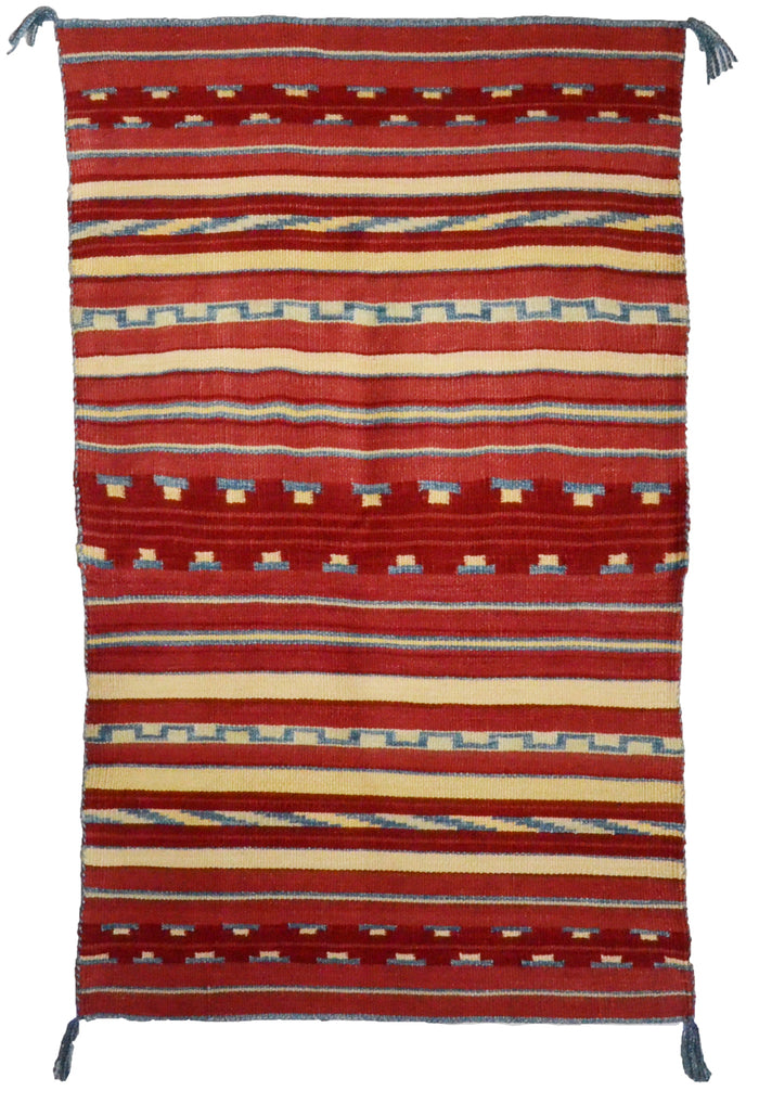 Childs Blanket : Silk : Navajo Weaving : Jamie Marianito : Churro 575 : 26" x 42" (2'2" x 3'6")