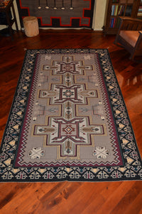Teec Nos Pos Navajo Weaving : Marian Nez : Churro 47 : 72" x 120" (6' x 10'), view 1