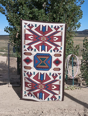 Crystal : Navajo Rug : Ervin Phillips : Churro 1739 : 42" x 76"