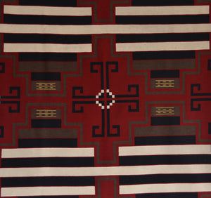 Navajo Rug :  3rd Phase Design Elements : JV 127 : 73" x 93" (6'1" x 7'9")