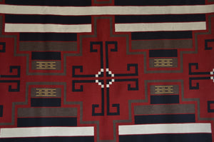 Navajo Rug :  3rd Phase Design Elements : JV 127 : 73" x 93" (6'1" x 7'9")