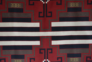 Navajo Rug :  3rd Phase Design Elements : JV 127 : 73" x 93" (6'1" x 7'9")