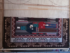 Teec Nos Pos Pictorial : Navajo Rug : Berlinda Nez Barber : Looming Attractions