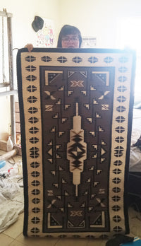 Two Grey Hill Navajo Rug : Harriet Evans : Churro 1795 : 33" x 60" (2'9" x 5'), view 6