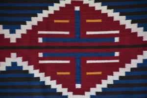 Serape Navajo Blanket : Elsie Bia : Churro 1728 : 38" x 60.5"