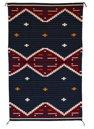 Serape Navajo Blanket : Elsie Bia : Churro 1728 : 38" x 60.5"