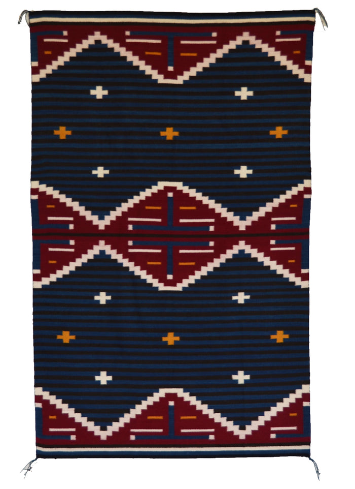 Serape Navajo Blanket : Elsie Bia : Churro 1728 : 38" x 60.5" : Award Winner!