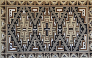 Two Grey Hill : Navajo Rug : Irene Bia : Churro 1732 : 48" x 