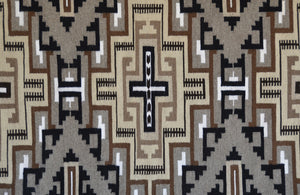 Two Grey Hill : Navajo Rug : Irene Bia : Churro 1732 : 48" x 