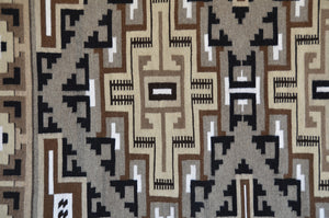 Two Grey Hill : Navajo Rug : Irene Bia : Churro 1732 : 48" x 