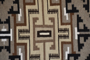 Two Grey Hill : Navajo Rug : Irene Bia : Churro 1732 : 48" x 