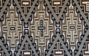Two Grey Hill : Navajo Rug : Irene Bia : Churro 1732 : 48" x 